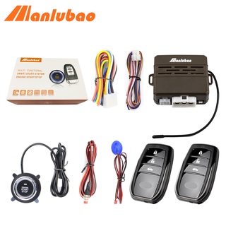 Manlubao C3 ระบบปุ่มสตาร์ทเครื่องยนต์ แบบกด กันขโมย มีไฟ LED สําหรับรถยนต์