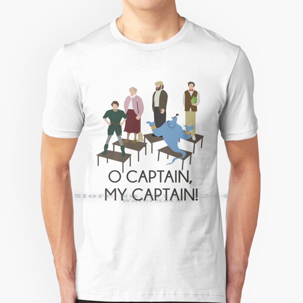 Robin Williams Tribute T เสื้อผ้าฝ้ายแท้ 100% Robin Williams Tribute A Dead Poets Society Poets Soci