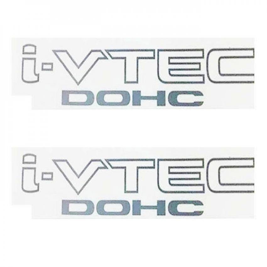 สติกเกอร์ 3M แต่งซิ่ง ลายข้างรถ ติดกระจก รถยนต์ I-VTEC DOHC(STICKER CAR) สีเทา 1 คู่ ขนาด 22.5*10*0.