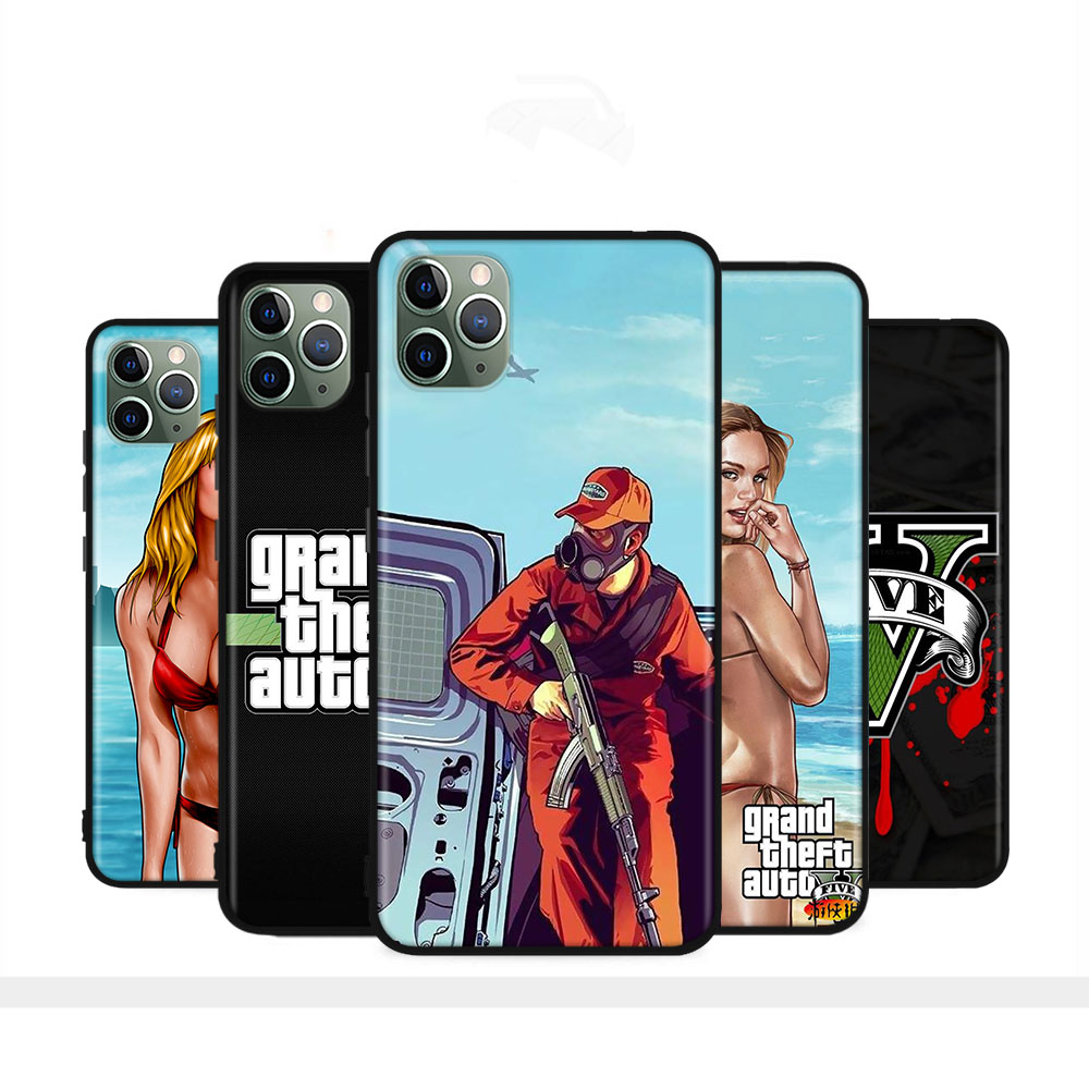 H-70 เคสโทรศัพท์มือถือ ซิลิโคนนุ่ม ลายเกม GTA 5 สําหรับ iPhone XR 6 5S 6S 7 8 5 11 Pro Plus Max SE