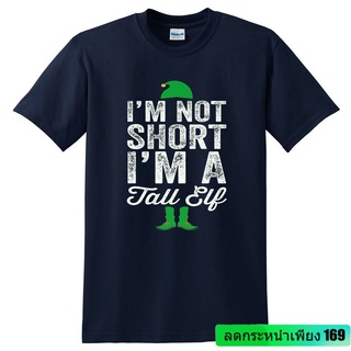 เสื้อยืด พิมพ์ลาย IM NOT SHORT IM A TALL Elf Elf Funny Xmas Santa สําหรับผู้ชาย SDF78859