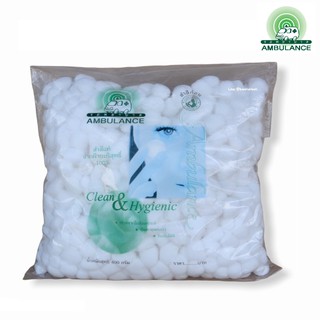 Ambulance สำลีก้อน รถพยาบาล COTTON BALLS สำลี ขนาดบรรจุ 400 กรัม ( 1 ห่อ )