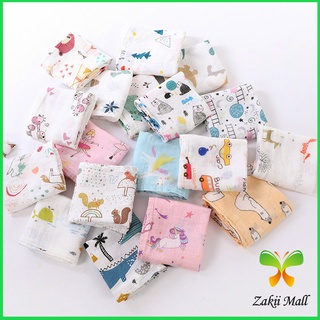 Zakii Mall ผ้าห่อตัวเด็กแรกเกิด มัสลินคอตตอน 100% ขนาด 120*120 cm Muslin Baby towel