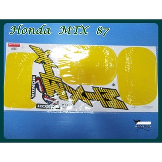 HONDA MTX 87 BODY STICKER SET "YELLOW"  // สติ๊กเกอร์ติดตัวรถ สีเหลือง ฮอนด้า ติดรถสีดำ เคลือบเงา งานพิมพ์คมชัด