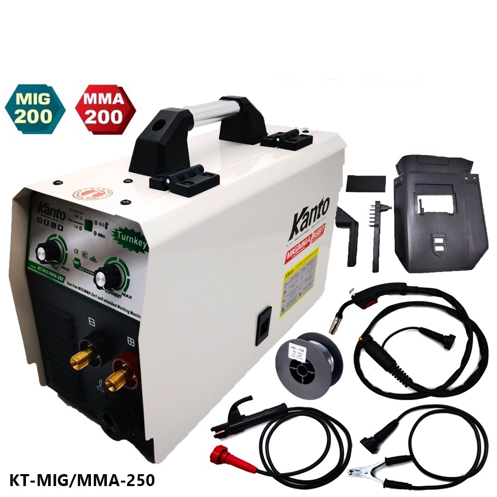 KANTO 🧞‍ ตู้เชื่อมไฟฟ้า 2 ระบบ MIG/MMA 250แอมป์ รุ่น KT-MIG/MMA-250 เทคโนโลยี่ใหม่ ไม่ต้องใช้ก๊าส CO2 ตู้เชื่อม