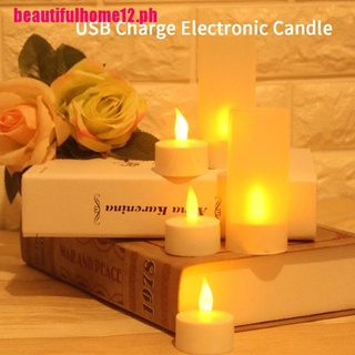 (bestth) ไฟ LED แบบชาร์จ Usb พร้อมแบตเตอรี่ ไร้เปลวไฟ