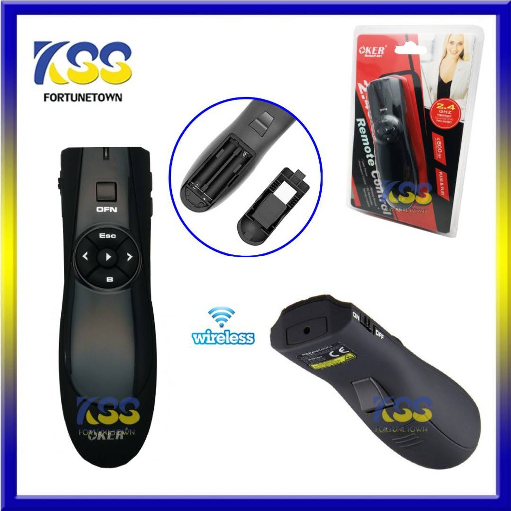 OKER Mouse Presentation Remote Control And Laser Pointer P-001