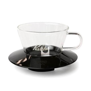 ดริปเปอร์ อุปกรณ์ดริปกาแฟสีดำ ขนาด 155 Kalita Glass Wave Dripper 155 (Black)