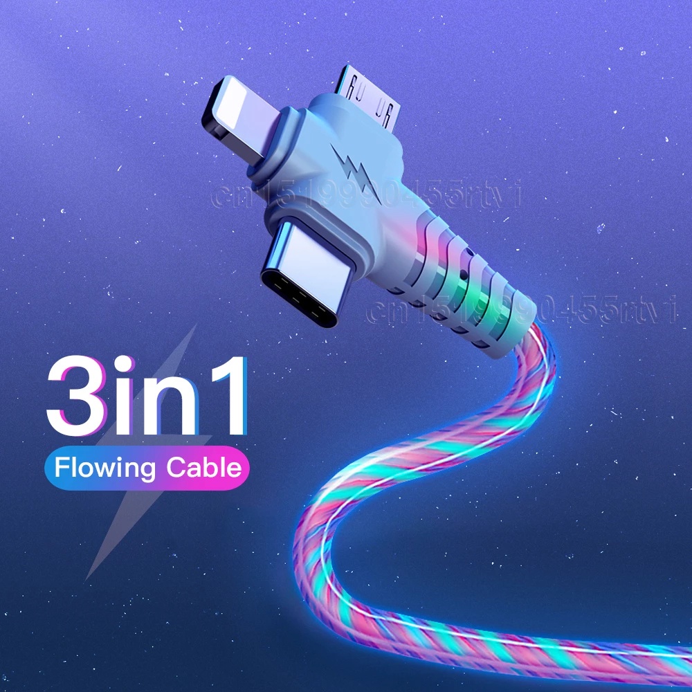 [ 1 / 2M 3 In 1 สายเคเบิ้ลข้อมูลออปติคอลโทรศัพท์มือถือทนทาน #8
