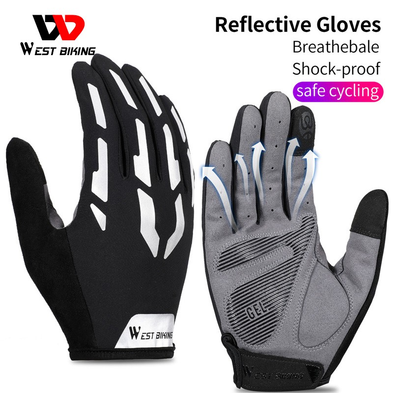 reflective bike gloves