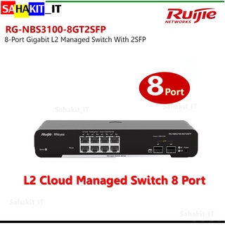 สวิตซ์ฮับ RUIJIE รุ่น RG-NBS3100-8GT2SFP : 8-Port Gigabit L2 Managed Switch With 2SFP