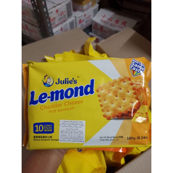 ขนมจูลี่ส์ Julie's ขนมปังกรอบสอดไส้ครีมเนยถั่ว รสชีส รสเลมอน รสช็อกโกแลต เฮเซลนัท จูลี่ส์ - รูปที่ 4
