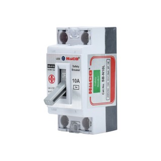 HACO เบรกเกอร์ 2P 1E 10A 230VAC 1.5kA SB-N10L