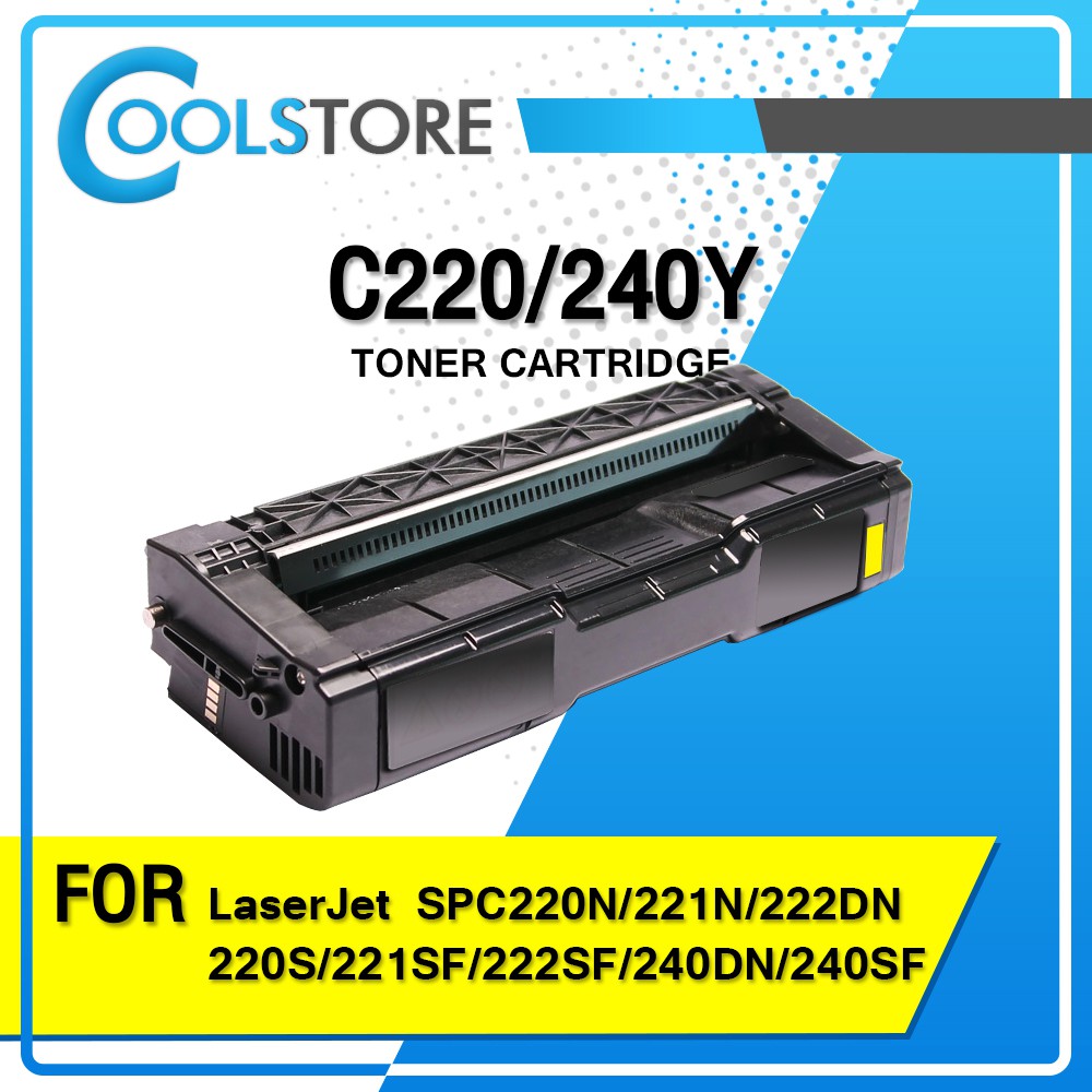 COOLS หมึกเทียบเท่า C220/ SP C220 /220/240BK/C/M/Y For printer Ricoh SP C220N,221N,222DN,C220S,221SF,222SF