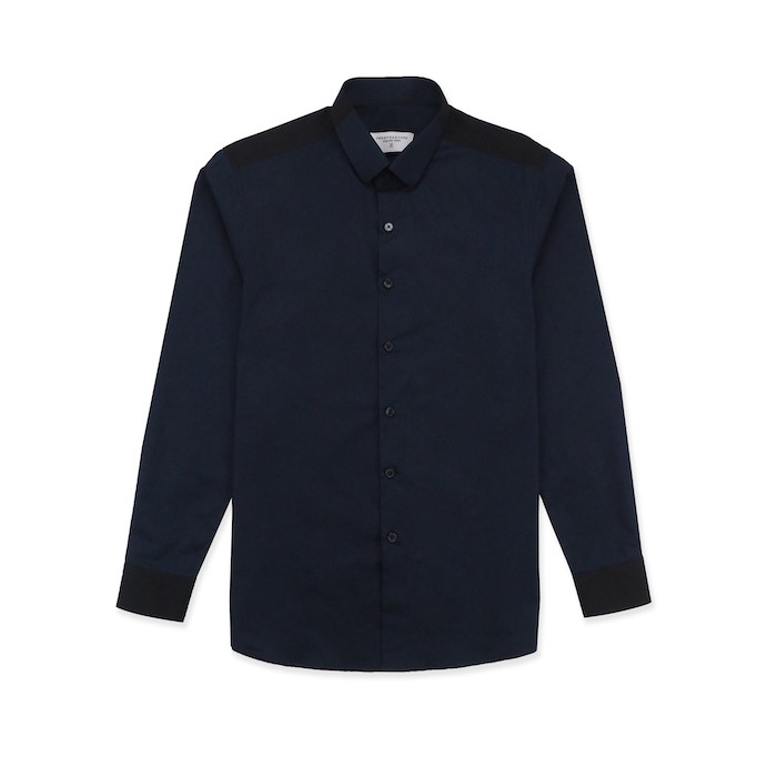 TWENTYSECOND FLIP COTTON SHIRT - NAVY/BLACK