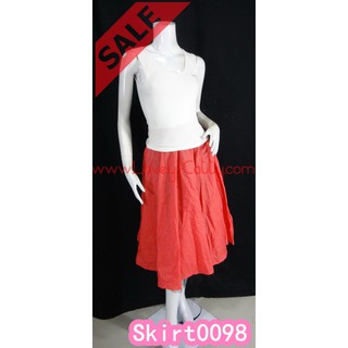 SaLe++ Skirt0098**Maxi Skirt/กระโปรงยาวผ้าcottonป่าน เอวยางยืด ซิบซ่อนข้างตัว มีซับในชายกระโปรงซับในติดลูกไม้ดำ**