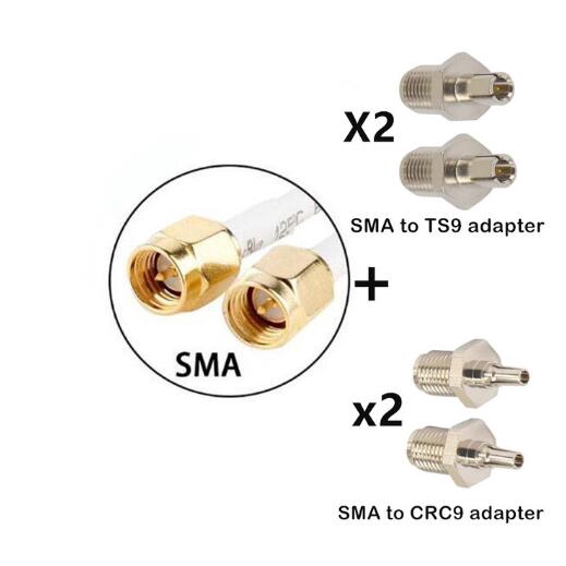 4g LTE เสาอากาศ Wifi CRC9 SMA TS9 ชาย 5m สําหรับ Huawei B525 B618 B310/B593/B315s/E5186s/ CPE Router MIMO เสาอากาศ