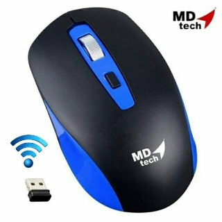 Wireless Mouse MD-TECH RF-169 USB เม้าส์ไร้สาย สีฟ้า