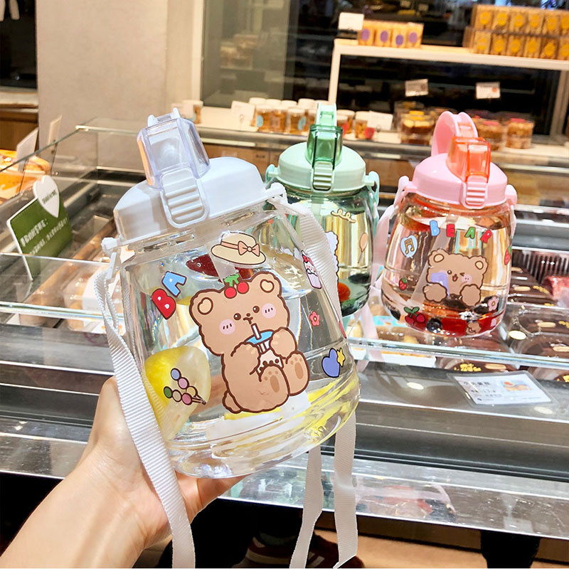 กระบอกน้ำ ขวดน้ำพลาสติก ใส่น้ำดื่ม กระติกน้ำ ความจุ 1350ml/1500ml/2000ml bottle tumbler