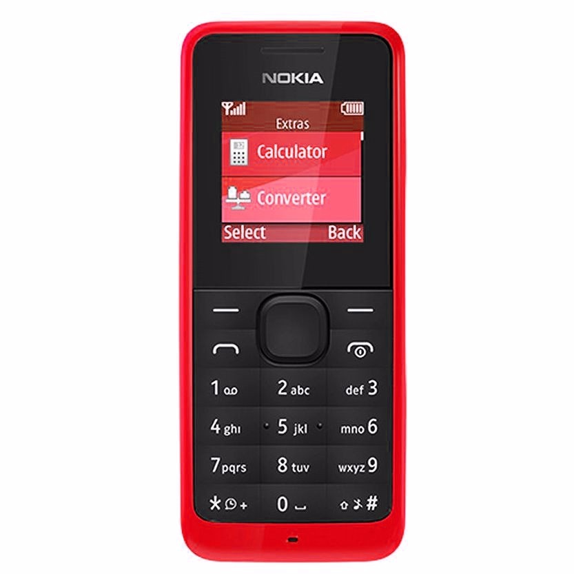 โทรศัพท์มือถือโนเกีย ปุ่มกด  NOKIA 105 (สีแดง) 3G/4G  รุ่นใหม่  2020