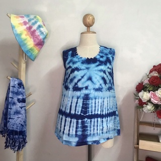 เสื้อแขนกุด ย้อมสี ผ้าแมมเบิด