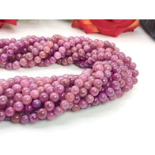 Natural 6mm African Ruby 42cm long Round Beaded Strand