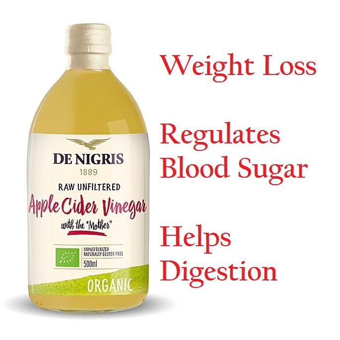 น้ำส้มสายชูหมักจากแอปเปิ้ลออร์แกนิค 🔥 335 บาท🔥ดิ นิกรีส Organic Apple Cider Vinegar with the mother😊 ขนาด 500 มล.