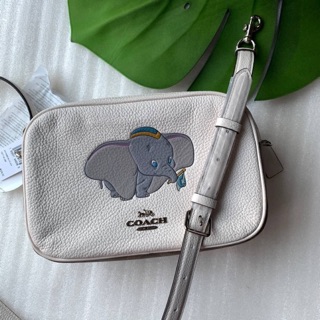 DISNEY X COACH JES CROSSBODY IN SIGNATURE CANVAS WITH DUMBO (COACH 91118) SV/CHALK KHAKI MULTI