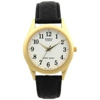 Casio นาฬิกาข้อมือผู้ชาย สีดำ สายหนัง รุ่น MTP-1093Q-7B2RDF