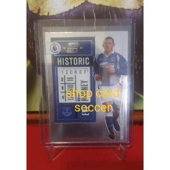 Wayne Rooney historic ticket Everton card soccer