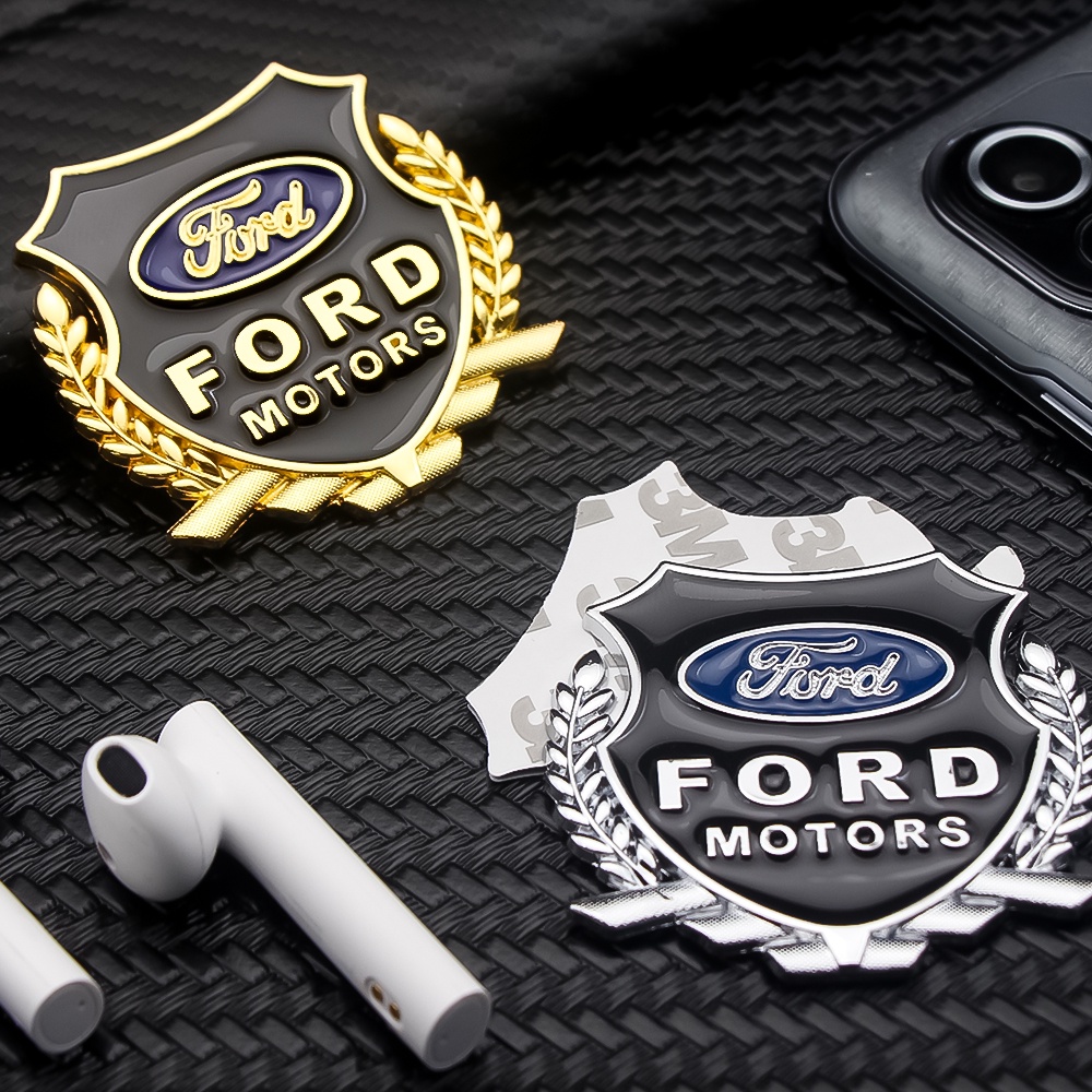สติกเกอร์โลหะ ลายตราสัญลักษณ์ 3D สําหรับติดตกแต่งหน้าต่างรถยนต์ Ford Focus Fiesta Ranger Mondeo Fusion Ka Accessoreis 2 ชิ้น