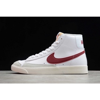 ✿❅Nike Blazer Mid  77 Brick Red BQ6806-102 รองเท้าผ้าใบกีฬา