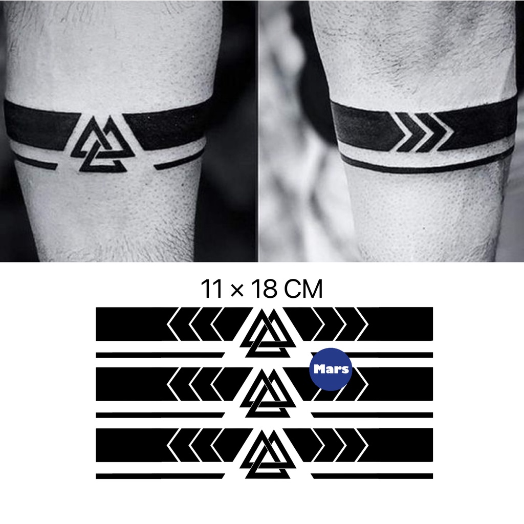 【Mars Tattoo】ใหม่ สติกเกอร์รอยสักชั่วคราว กึ่งถาวร 2 สัปดาห์ ติดทนนาน D181