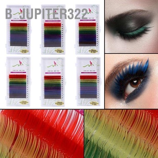 Jupiter* ขนตาปลอมสีรุ้ง ขนตาปลอมธรรมชาติ แบบนิ่ม สีรุ้ง 0.1 มม. 12 แถว ต่อชุด 6 สี