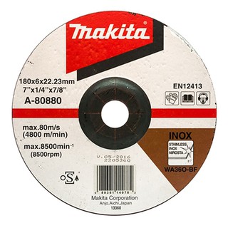 MAKITA (มากีต้า) แผ่นเจียร์ 7X6มิล หนาWA36แดงA-80880