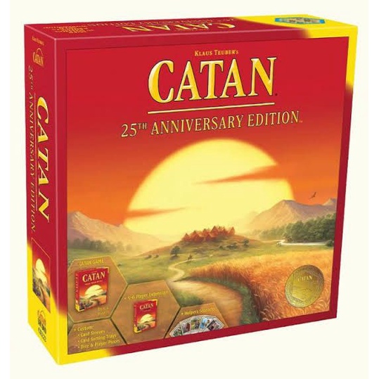 T.P. TOYS CATAN 25 YEARS ANNIVERSARY EDITION BOARDGAMES คาทาน เกมส์กระดาน บอร์ดเกม 2 IN 1 รวมภาค