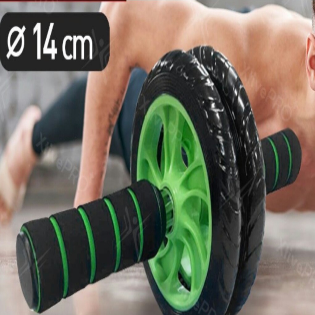 Starter Wheel  14 CM ลูกกลิ้งบริหารหน้าท้อง AB Wheel แบบล้อคู่สีเขียว