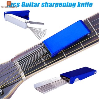 LV△ Guitar Bass Ukulele Nut Bridge Saddle Grooves Sanding Files Tool Kit Electric Acoustic Guitar Pa