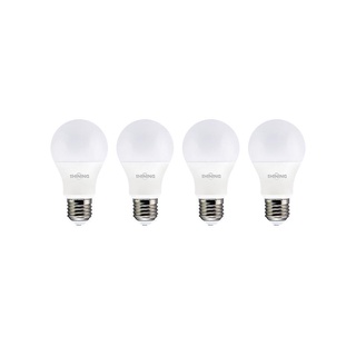 หลอด LED หลอดไฟ LED SHINING A60 9 วัตต์ DAYLIGHT E27 แพ็ก 4 ชิ้น