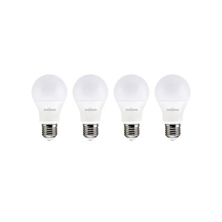 หลอด LED หลอดไฟ LED SHINING A60 9 วัตต์ DAYLIGHT E27 แพ็ก 4 ชิ้น