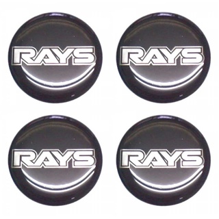 สติกเกอร์ติดดุมล้อ RAYS ขนาด 48mm. 1 ชุดมี 4 ชิ้น