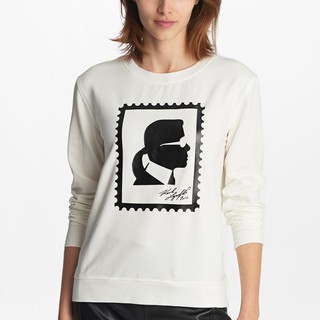 [เก็บ code ลดเพิ่ม 837]เสื้อสเวตเชิ้ต Karl Lagerfeld in Frame Sweatshirt(Size XS)**ของเเท้