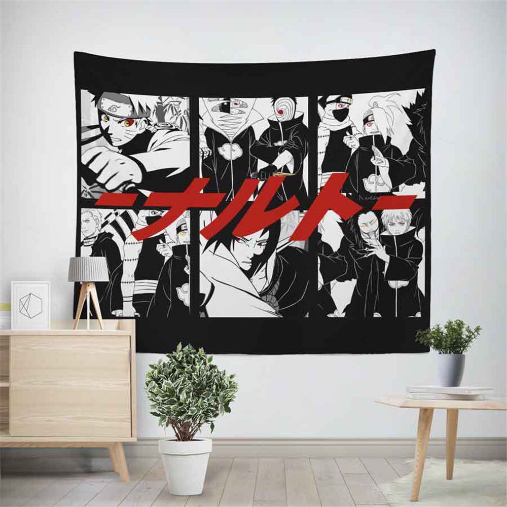 ผ้าม่าน ขนาดAnime Characters Blanket Tapestry Wall Background