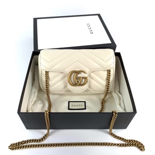 Gucci supermini marmont white