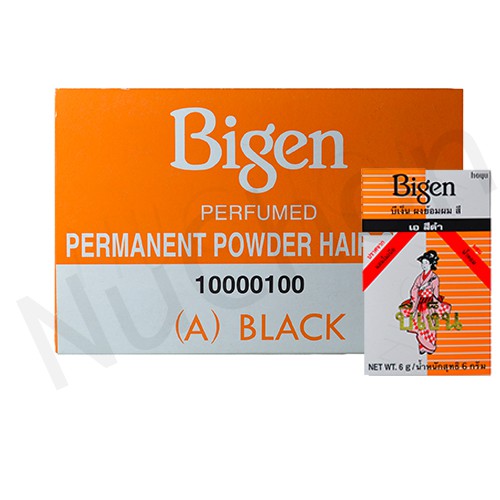 Bigen บีเง็นยาย้อมผมชนิดผง Bigen (แท้) 6g. 12กล่อง สีดำ