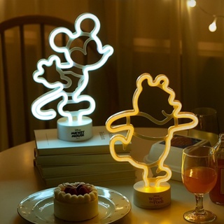 ( พร้อมส่ง ) Disney Character LED Neon Mood Light โคมไฟ ลิขสิทธิ์แท้ Disney Korea