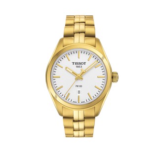 Tissot PR 100 Lady ทิสโซต์ พีอาร์ 100 เลดี้ T1012103303100 สีเงิน ทอง นาฬิกาผู้หญิง