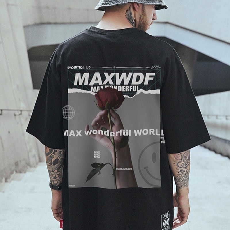 เสื้อยืดผู้ชาย wonderful world เสื้อy2k เสื้อมินิมอล เกาหลี สตรีท