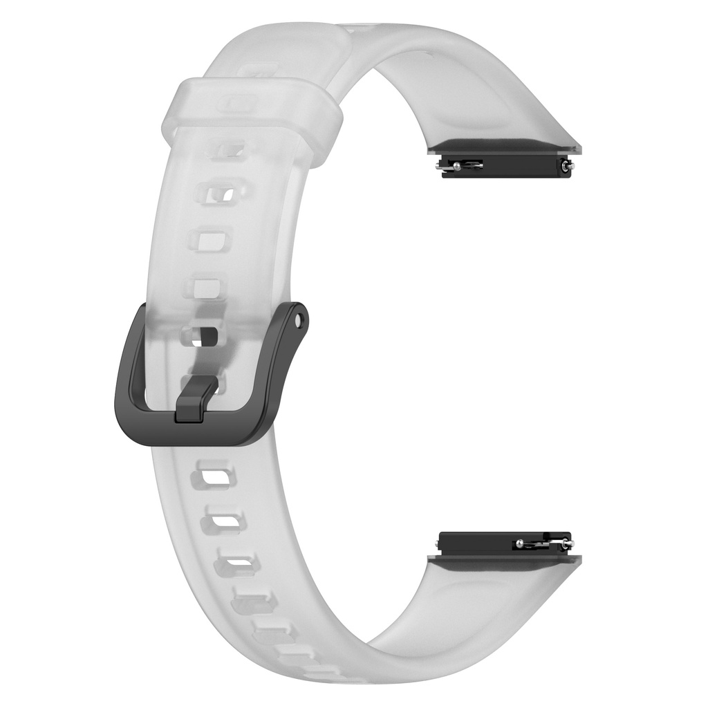 สายนาฬิกาข้อมือ ซิลิโคนนิ่ม กันน้ํา สีโปร่งใส สําหรับ Huawei band 7