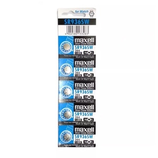 ถ่านกระดุม Maxell SR936SW/ 394 / 1.55V. อย่างดี จำหน่ายยกแผง (1แผง มี 5เม็ด)
